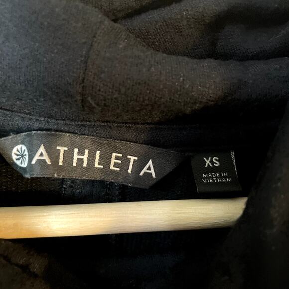 Athleta Soft & Cozy Modal Blend Black Pullover Hoodie Women's Size XS EUC - Picture 6 of 13